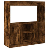 Buffet haut chêne fumé 92x33x100 cm bois d'ingénierie