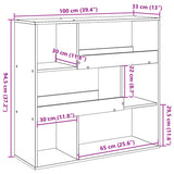 Cloison de séparation blanc 100x33x94,5 cm bois d'ingénierie