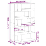 Cloison de séparation blanc 100x33x156,5 cm bois d'ingénierie