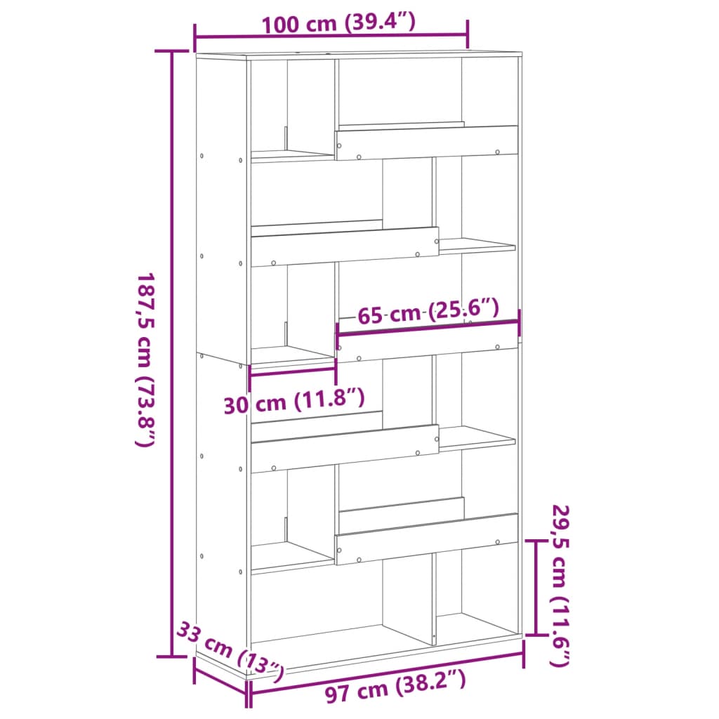 Cloison de séparation gris béton bois d'ingénierie