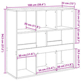 Cloison de séparation blanc 100x33x94,5 cm bois d'ingénierie