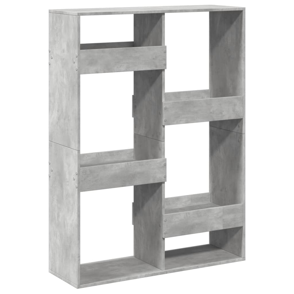 Cloison de séparation gris béton 100x33x135cm bois d'ingénierie