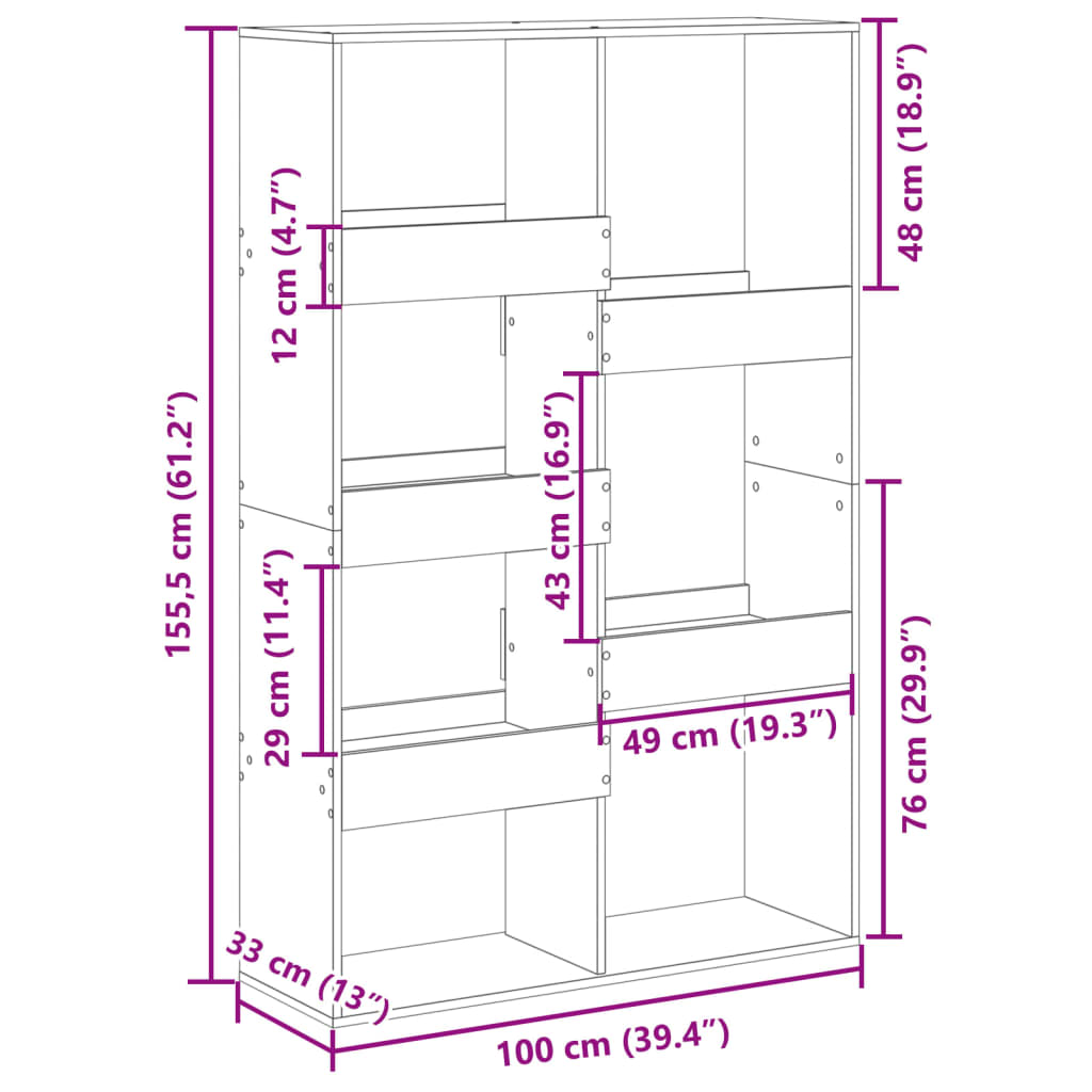 Cloison de séparation blanc 100x33x155,5 cm bois d'ingénierie