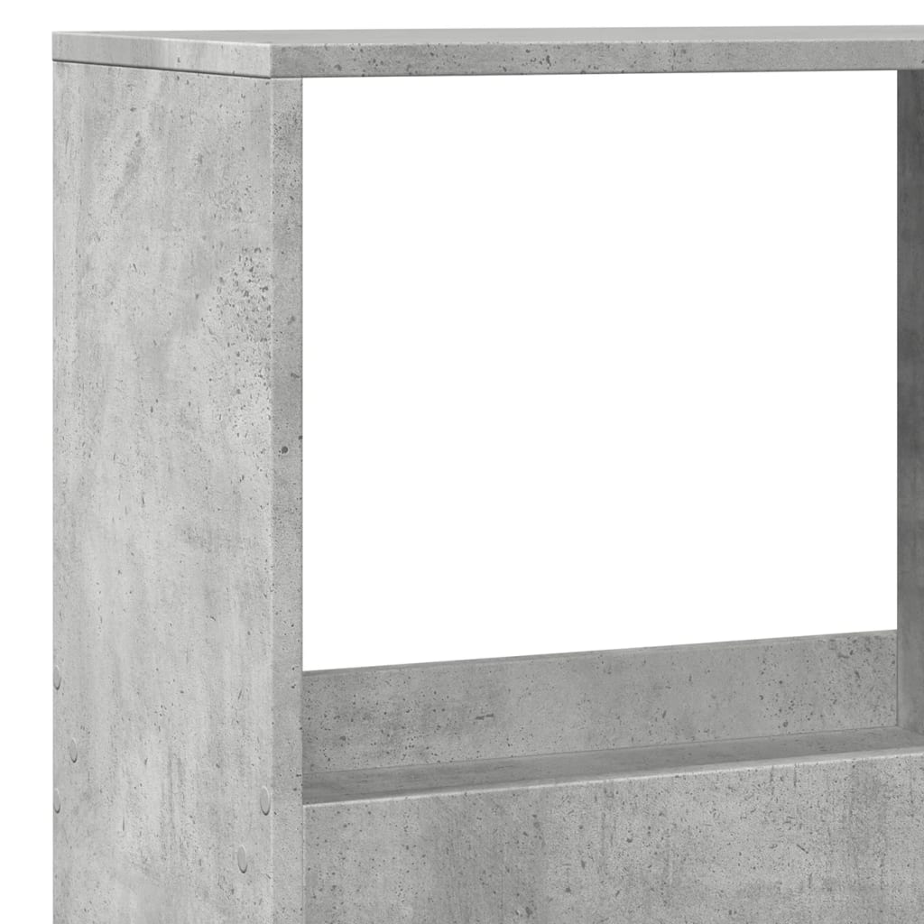 Cloison de séparation gris béton 100x33x175cm bois d'ingénierie