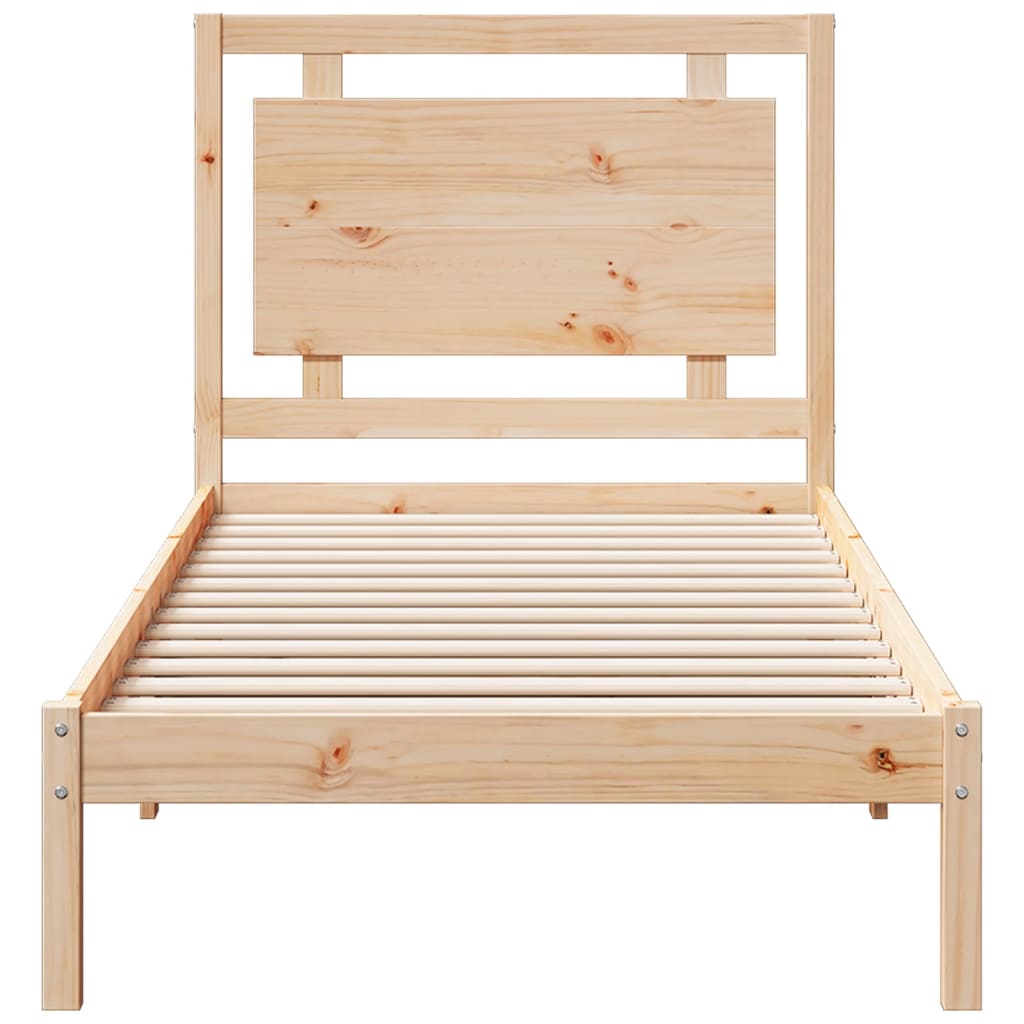 Cadre de lit extra long sans matelas 90x210 cm bois massif