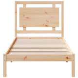 Cadre de lit extra long sans matelas 90x210 cm bois massif