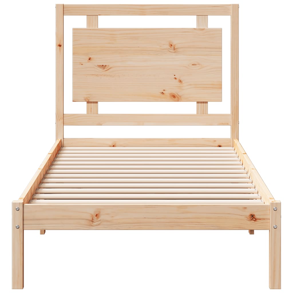 Cadre de lit extra long sans matelas 100x210 cm bois massif