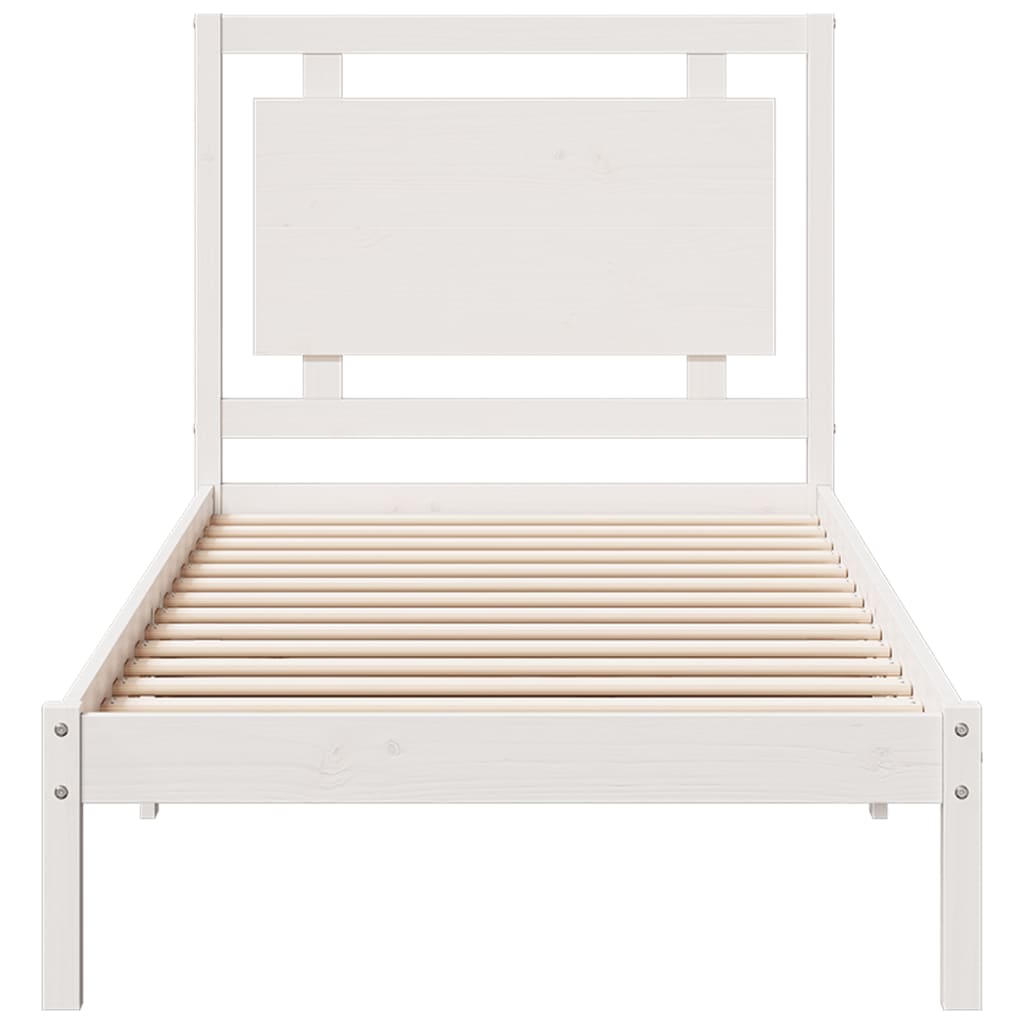 Cadre de lit extra long sans matelas 100x210 cm bois massif