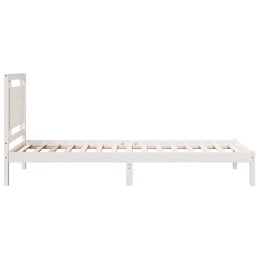 Cadre de lit extra long sans matelas 100x210 cm bois massif