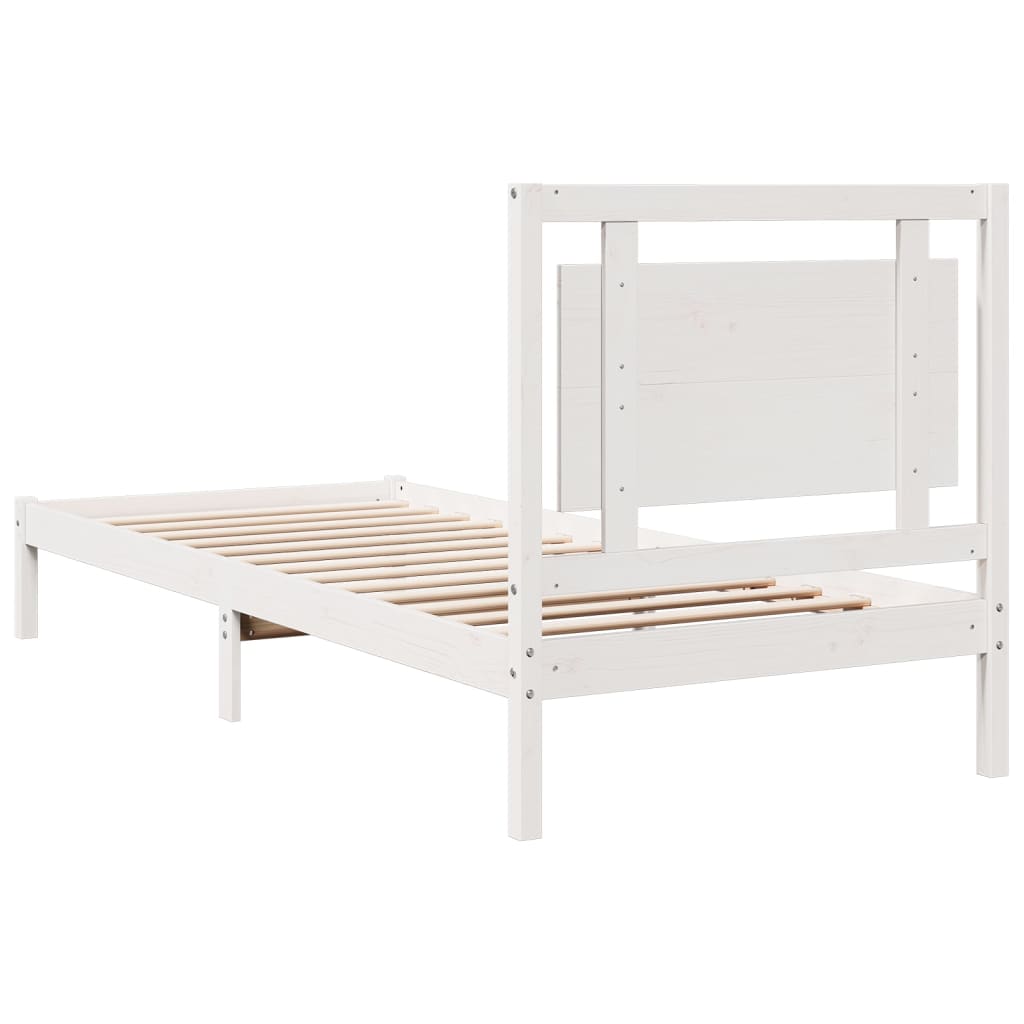 Cadre de lit extra long sans matelas 100x210 cm bois massif