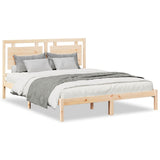 Cadre de lit extra long sans matelas 140x210 cm bois massif