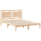 Cadre de lit extra long sans matelas 140x210 cm bois massif