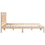 Cadre de lit extra long sans matelas 140x210 cm bois massif