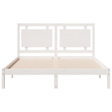 Cadre de lit extra long sans matelas 140x210 cm bois massif