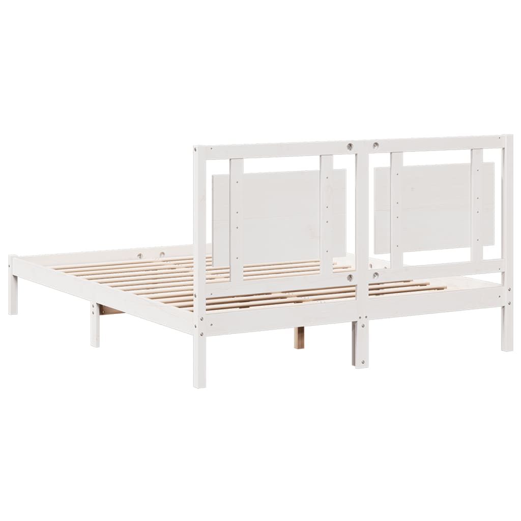 Extra long bed frame without mattress 140x210 cm solid wood