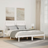 Extra long bed frame without mattress 140x210 cm solid wood