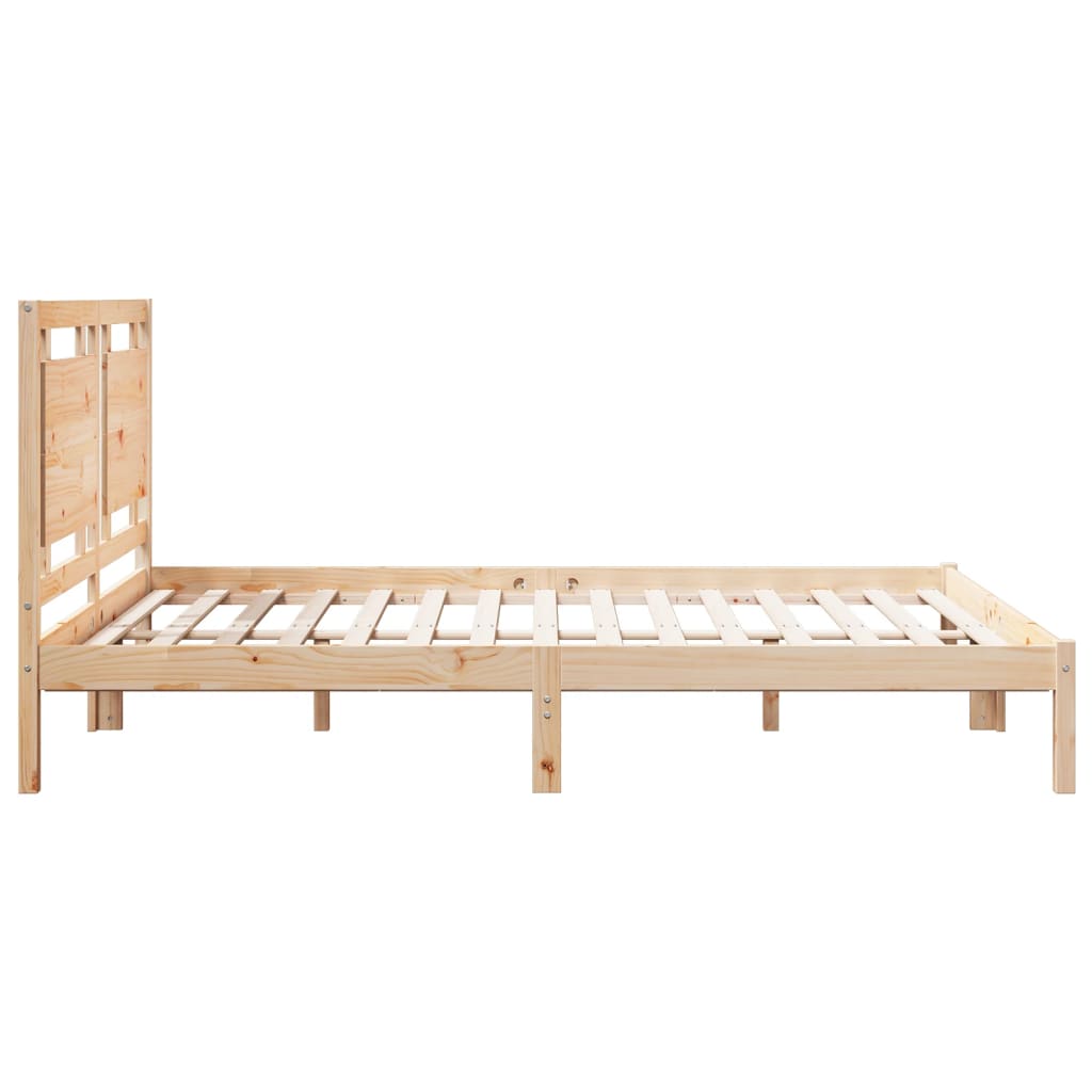 Cadre de lit extra long sans matelas 160x210 cm bois massif