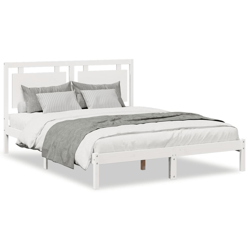 Cadre de lit extra long sans matelas 160x210 cm bois massif