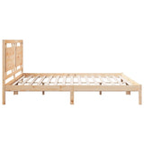 Cadre de lit extra long sans matelas 180x210 cm bois massif