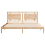 Cadre de lit extra long sans matelas 200x210 cm bois massif