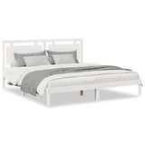 Cadre de lit extra long sans matelas 200x210 cm bois massif