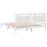 Cadre de lit extra long sans matelas 200x210 cm bois massif