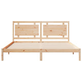 Cadre de lit extra long sans matelas 180x220 cm bois massif