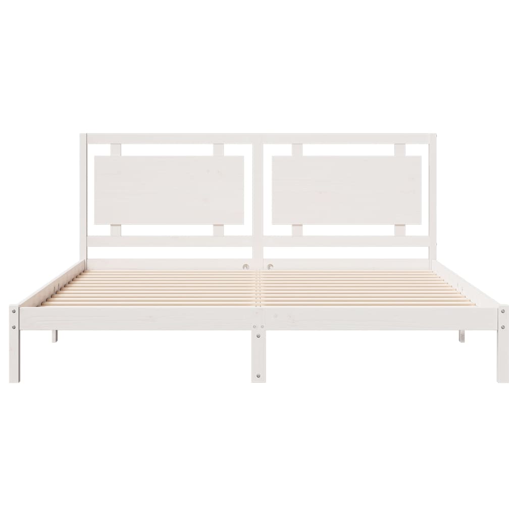 Cadre de lit extra long sans matelas 180x220 cm bois massif