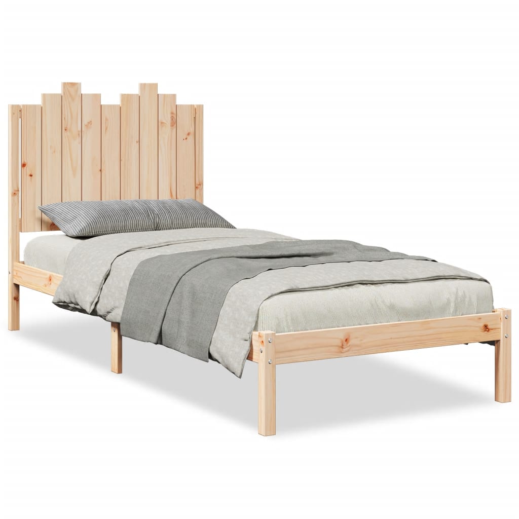 Cadre de lit extra long sans matelas 100x210 cm bois massif