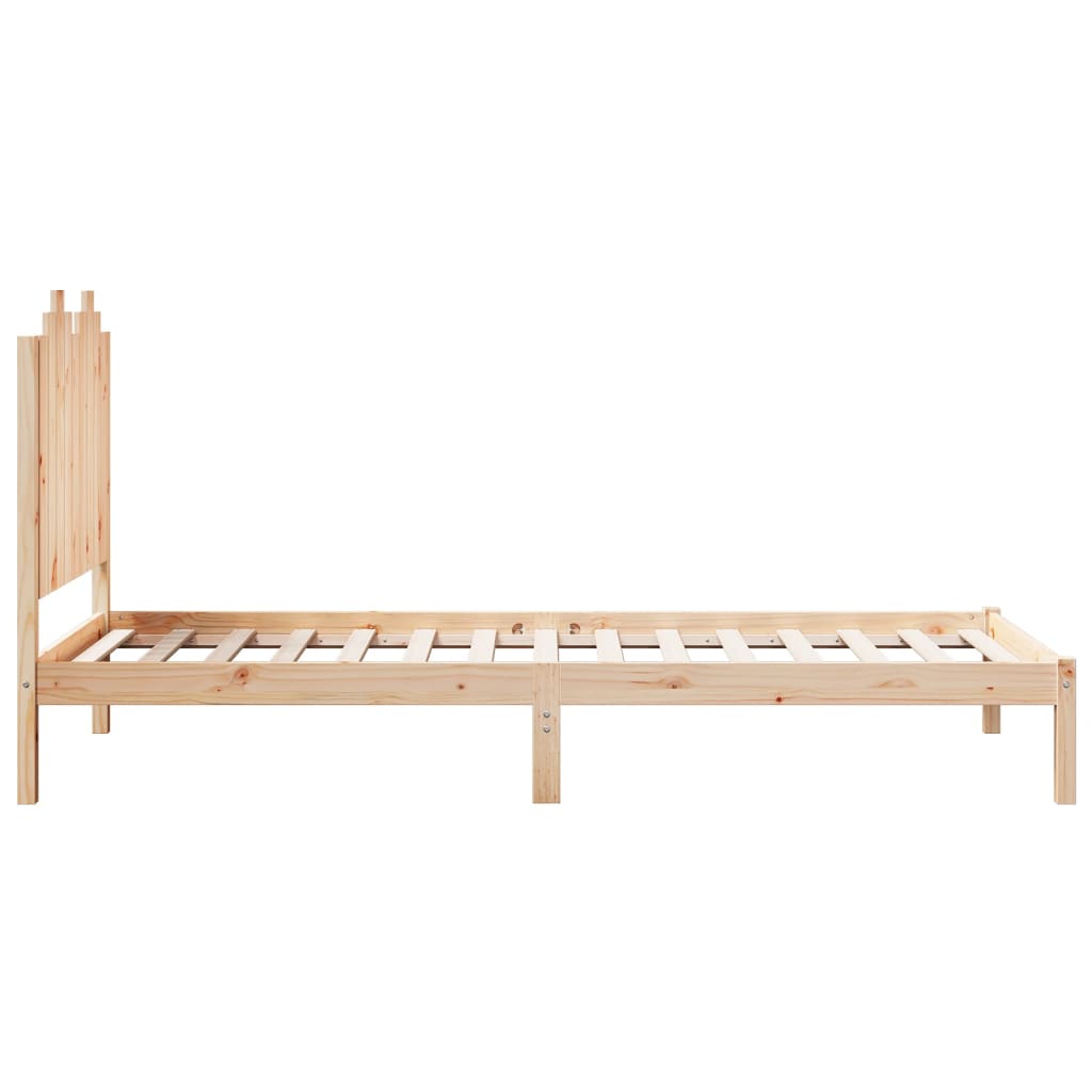 Cadre de lit extra long sans matelas 100x210 cm bois massif