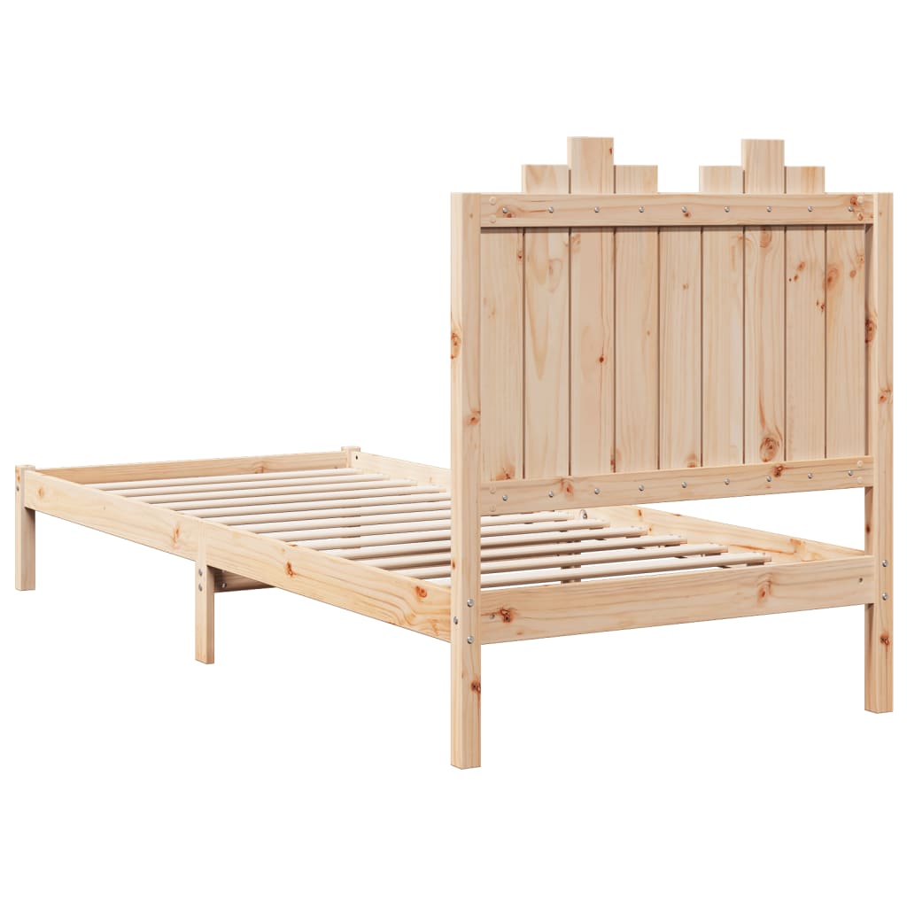 Cadre de lit extra long sans matelas 100x210 cm bois massif