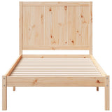 Cadre de lit extra long sans matelas 90x210 cm bois massif