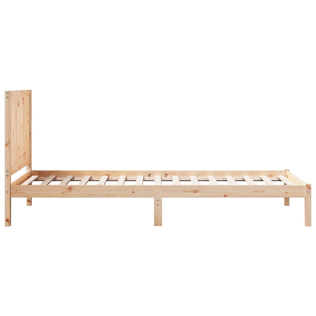 Cadre de lit extra long sans matelas 90x210 cm bois massif