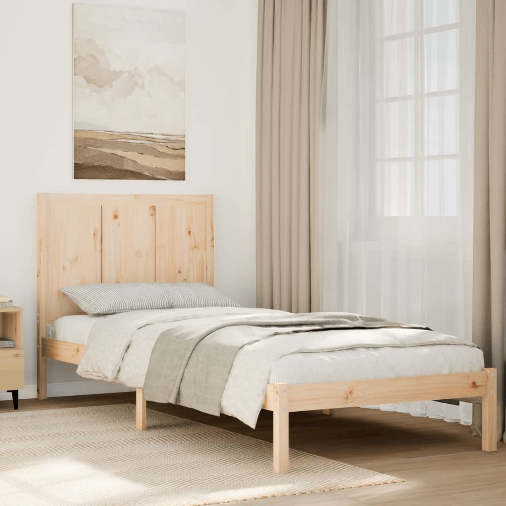 Cadre de lit extra long sans matelas 90x210 cm bois massif