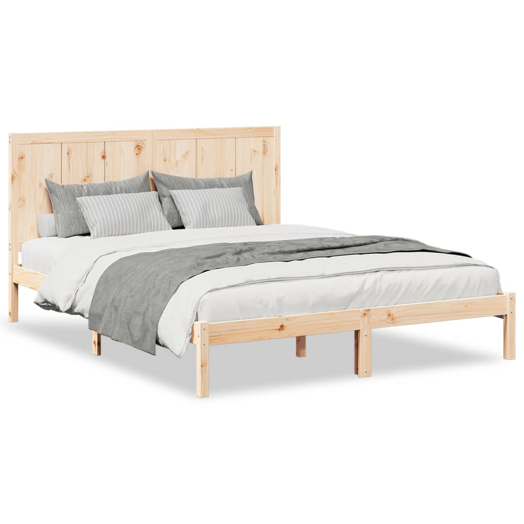 Cadre de lit extra long sans matelas 160x210 cm bois massif