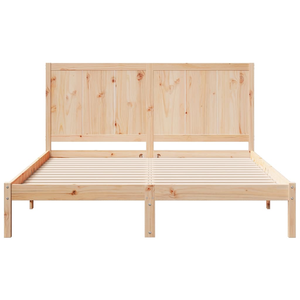 Cadre de lit extra long sans matelas 160x220 cm bois massif