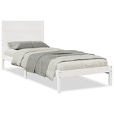 Cadre de lit extra long sans matelas 100x210 cm bois massif