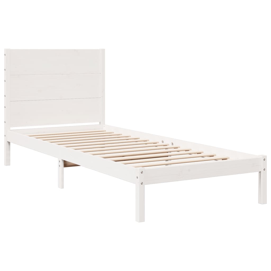 Cadre de lit extra long sans matelas 100x210 cm bois massif