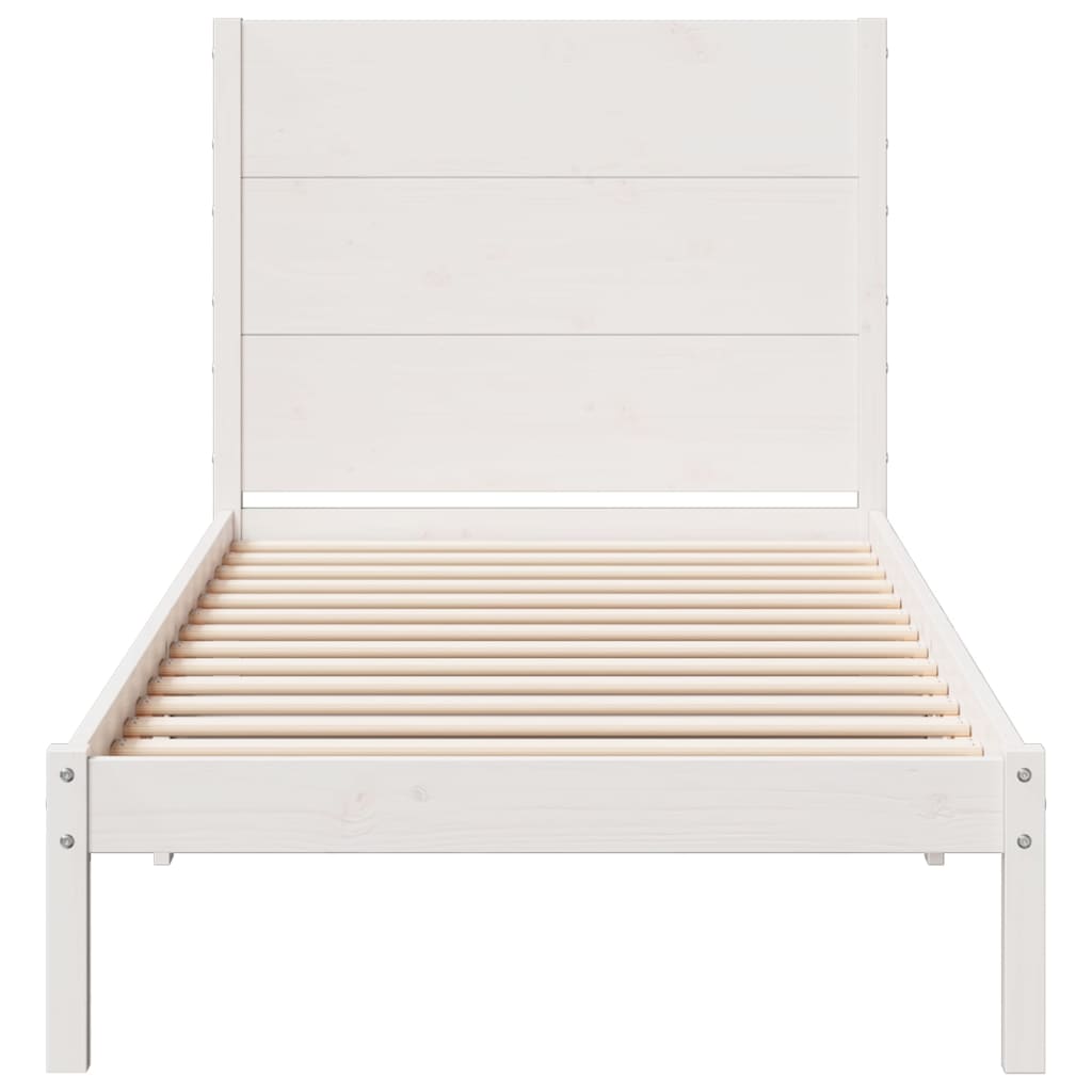 Cadre de lit extra long sans matelas 100x210 cm bois massif