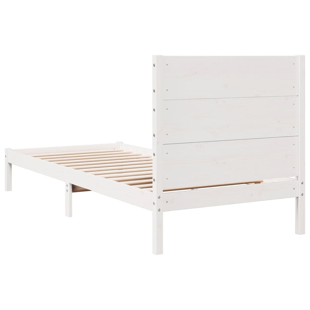 Cadre de lit extra long sans matelas 100x210 cm bois massif