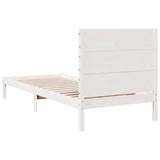 Cadre de lit extra long sans matelas 100x210 cm bois massif