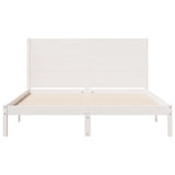 Cadre de lit extra long sans matelas 140x210 cm bois massif