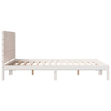 Cadre de lit extra long sans matelas 140x210 cm bois massif