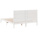 Cadre de lit extra long sans matelas 140x210 cm bois massif