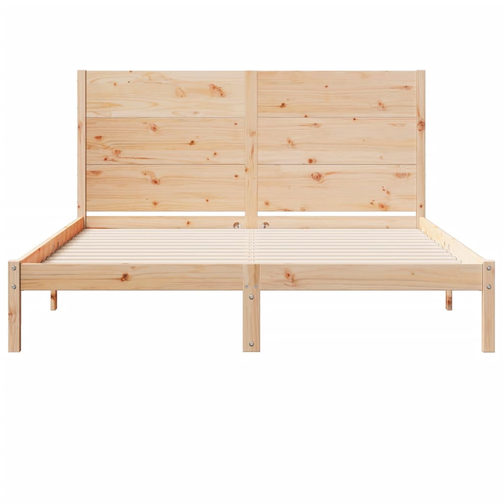 Cadre de lit extra long sans matelas 160x210 cm bois massif