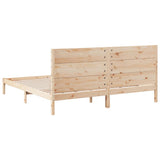 Cadre de lit extra long sans matelas 180x210 cm bois massif