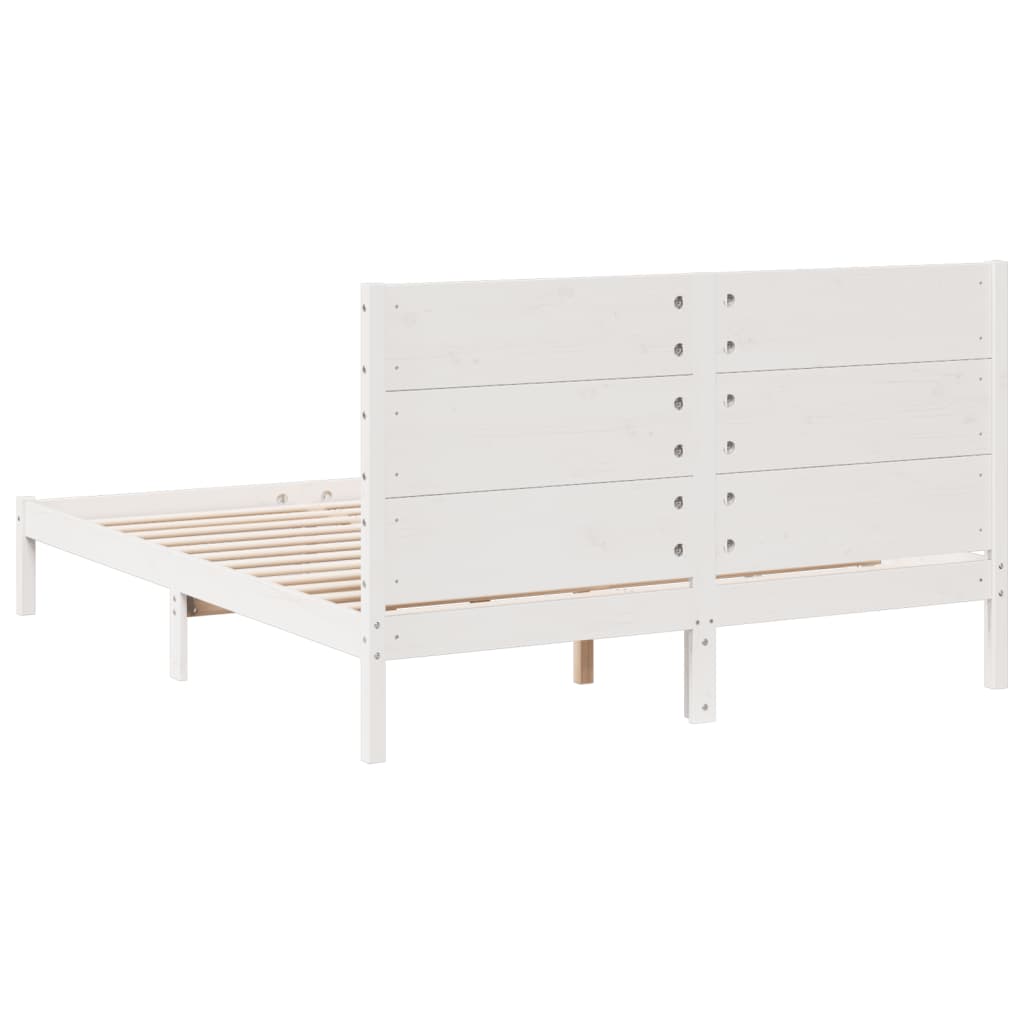 Cadre de lit extra long sans matelas 160x220 cm bois massif