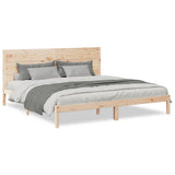 Cadre de lit extra long sans matelas 180x220 cm bois massif