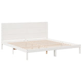 Cadre de lit extra long sans matelas 180x220 cm bois massif