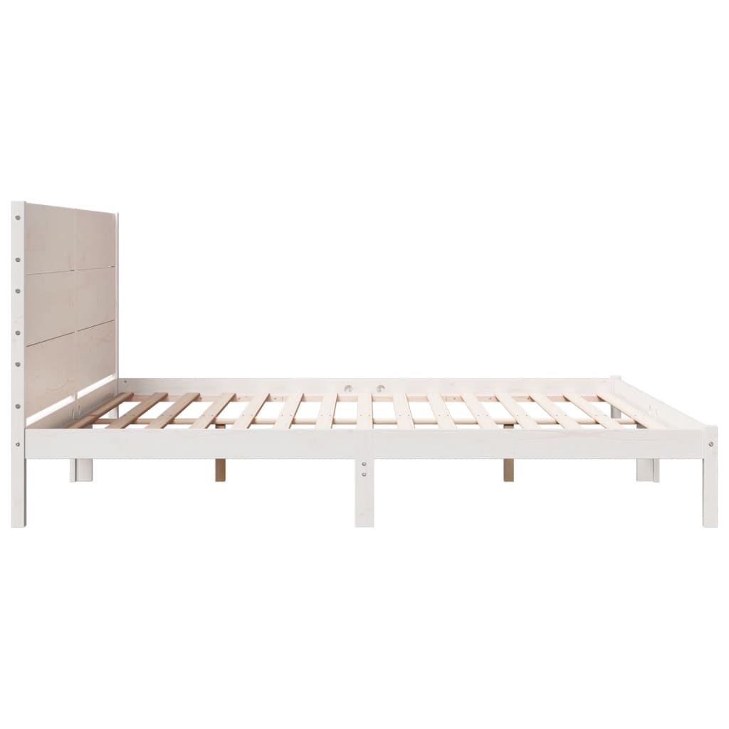 Cadre de lit extra long sans matelas 180x220 cm bois massif